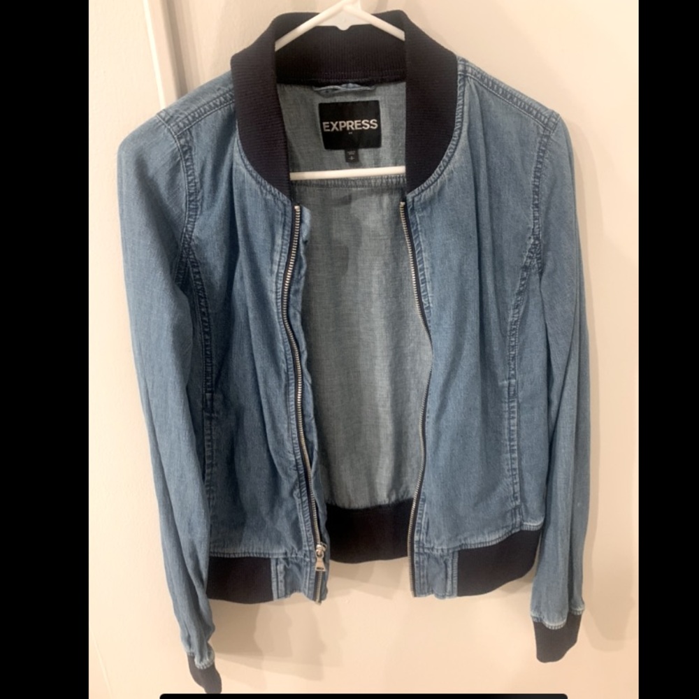 Denim bomber jacket